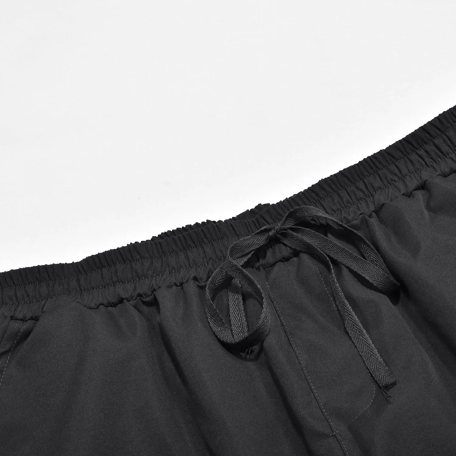 CRNTCEM Straight Cargo Pants for Men Outdoor Hiking Work Pants Elastic Waist Athletic Workout Chinos Casual Pants