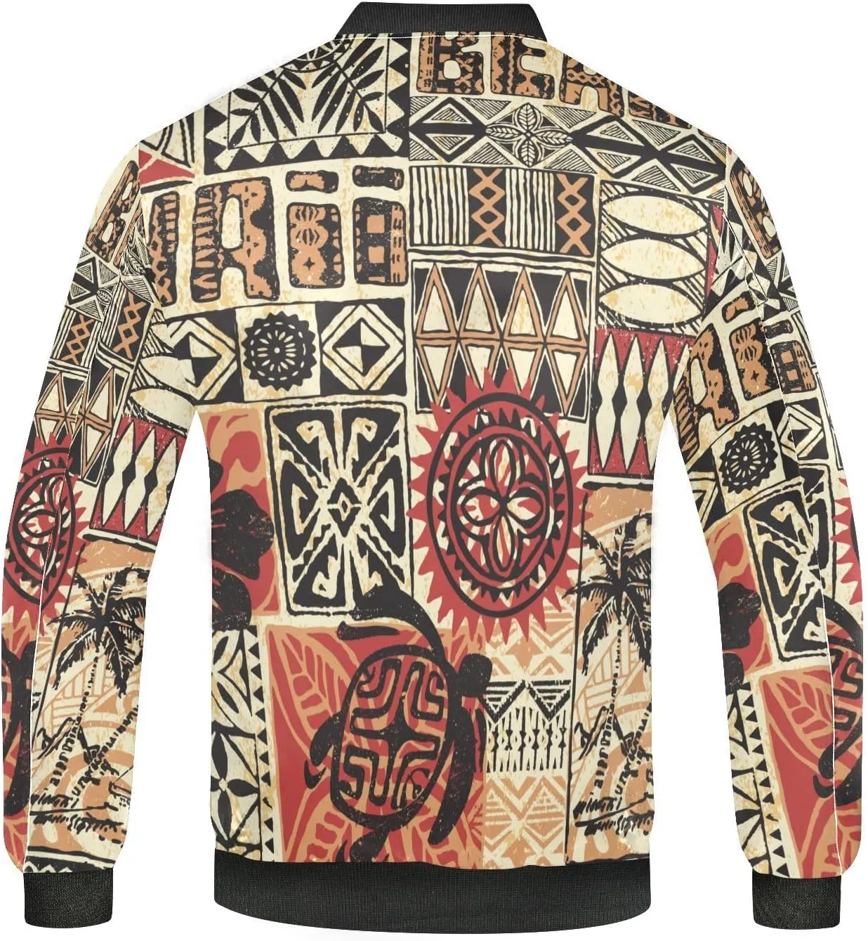 KLL Hawaiian Style Tribal Abstract Vintage Lightweight Jacket For Men Mens Jackets Windbreakers Men S Coats Small