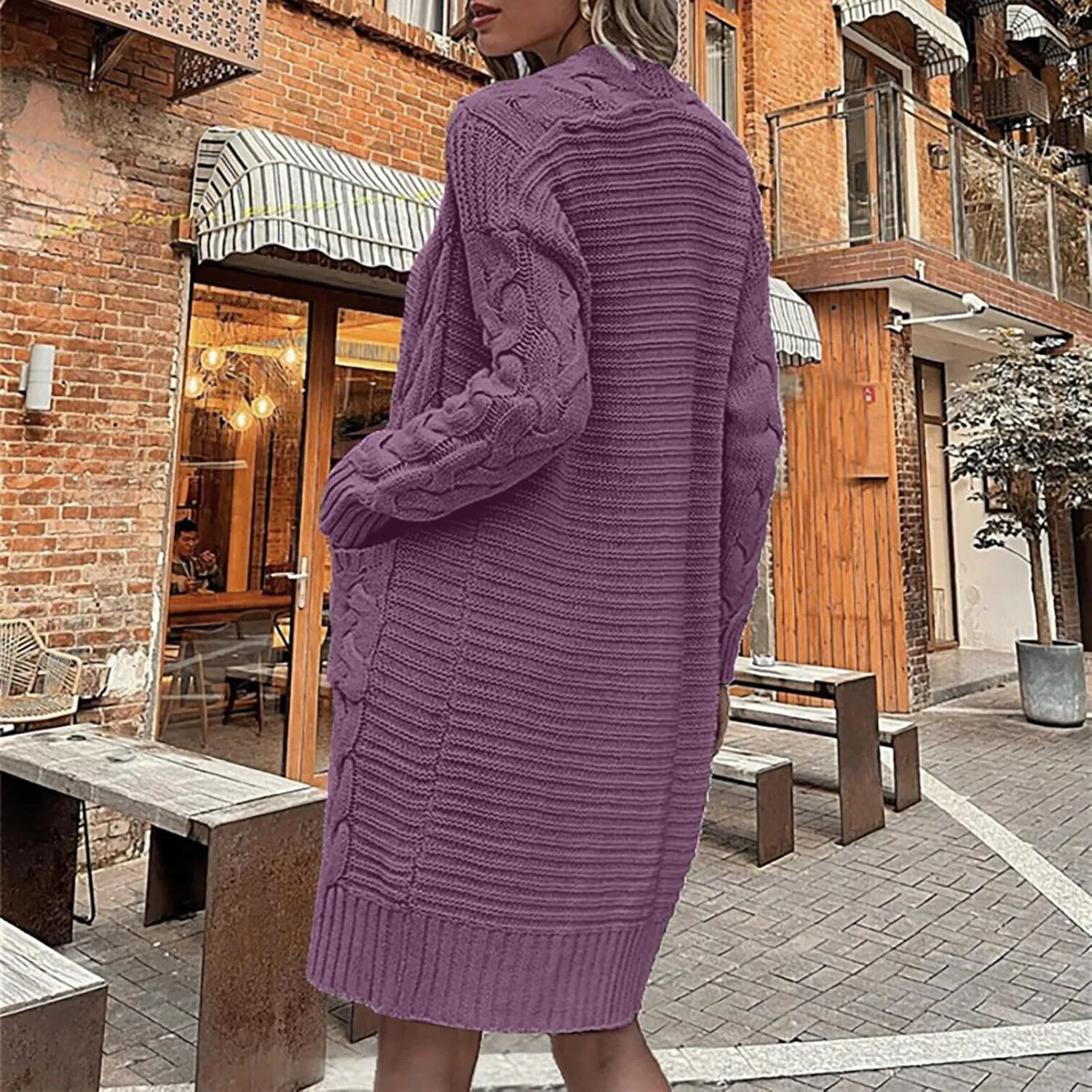 Long Maxi Oversized Cardigans for Women Lightweight Open Front Cable Knit Sweaters Oversized Knee Length Long Coats