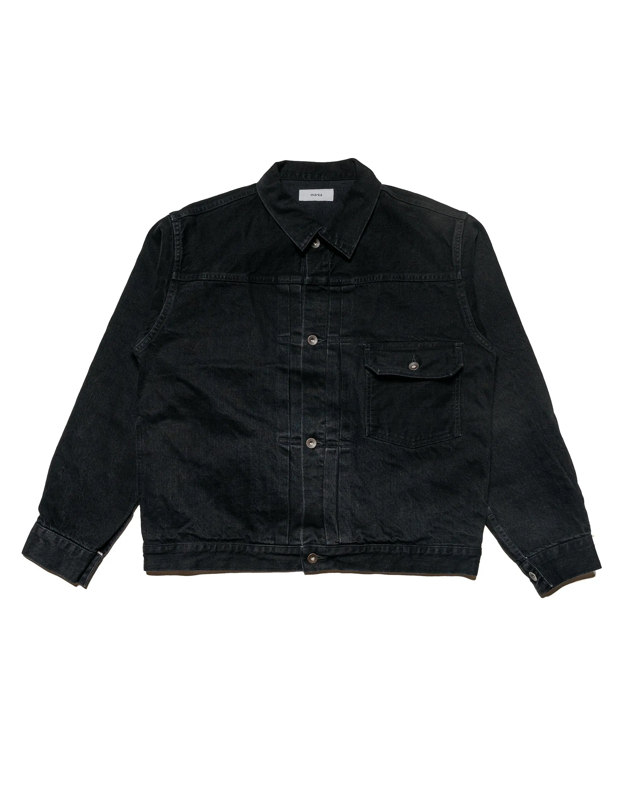 marka New Type1 Denim Jacket 13.5oz Selvedge Denim Black