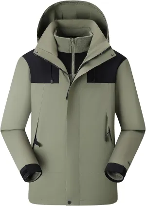 Mens Casual Jackets Color Block Long Sleeve Full Zipper Hooded Jacket Trendy Style Sport Coat Slim Fit Outdoor Workout Jacket