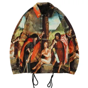 Men's Casual Printed Windbreaker