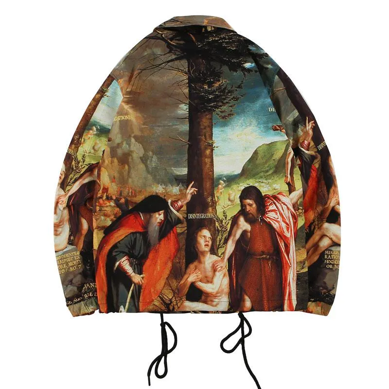 Men's Casual Printed Windbreaker