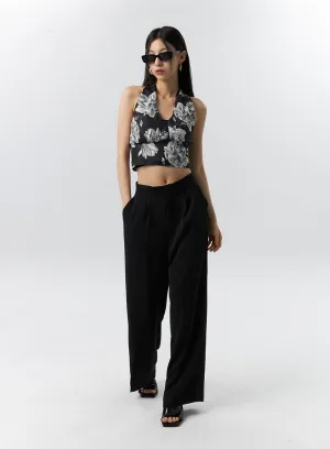 Mid-Rise Tailored Pants IL321