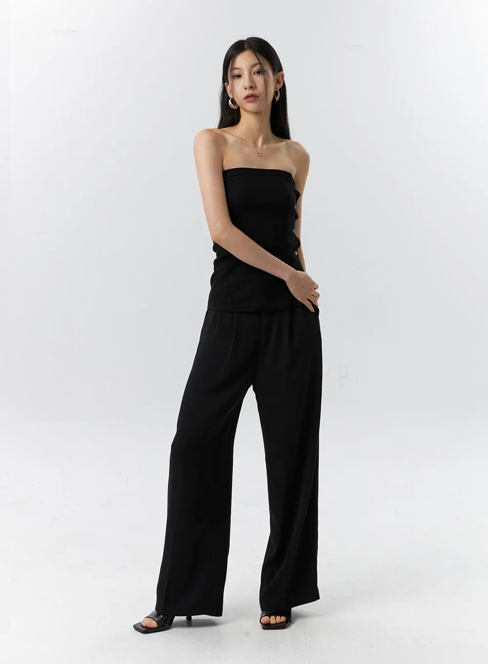 Mid-Rise Tailored Pants IL321
