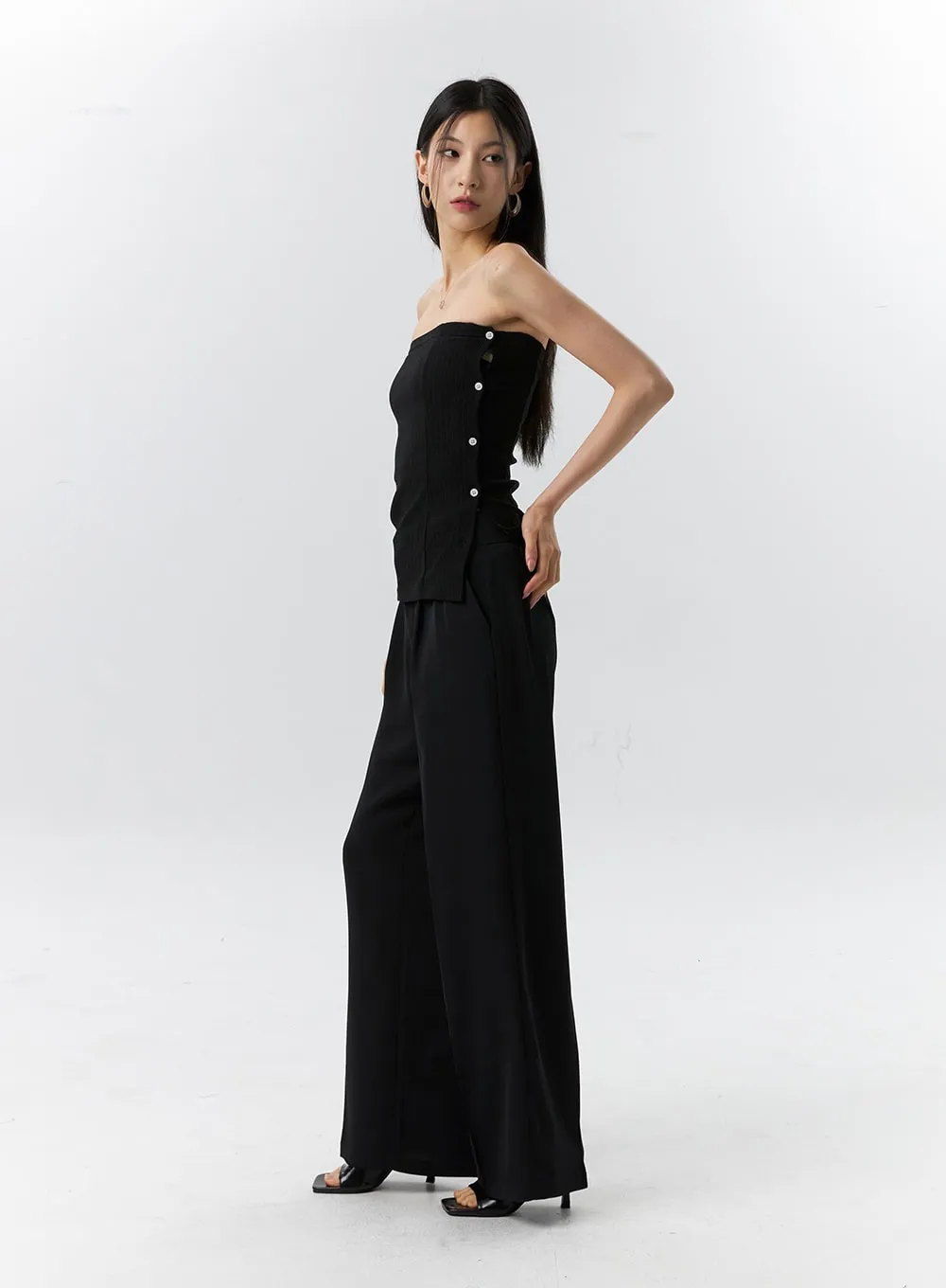 Mid-Rise Tailored Pants IL321