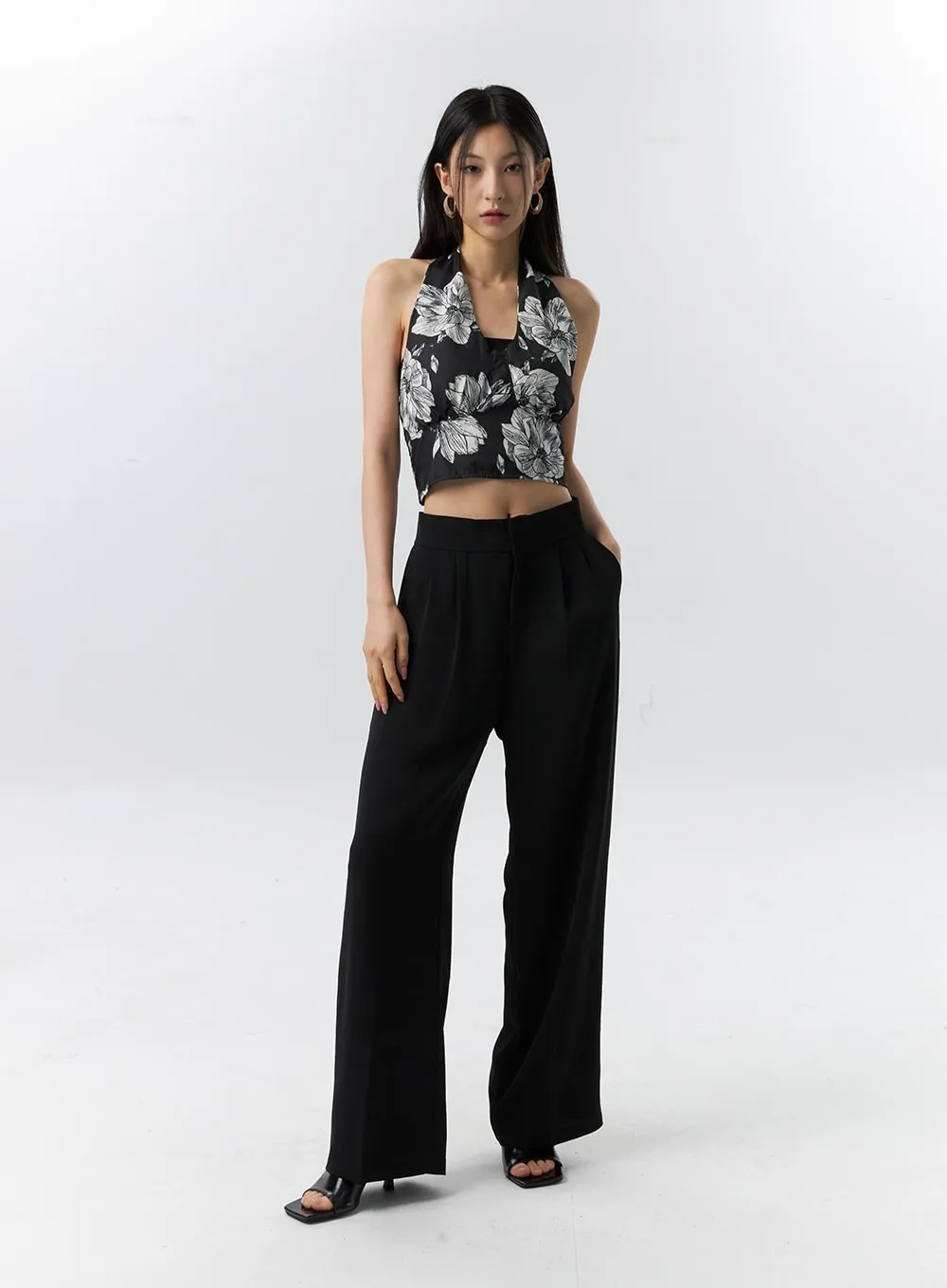 Mid-Rise Tailored Pants IL321