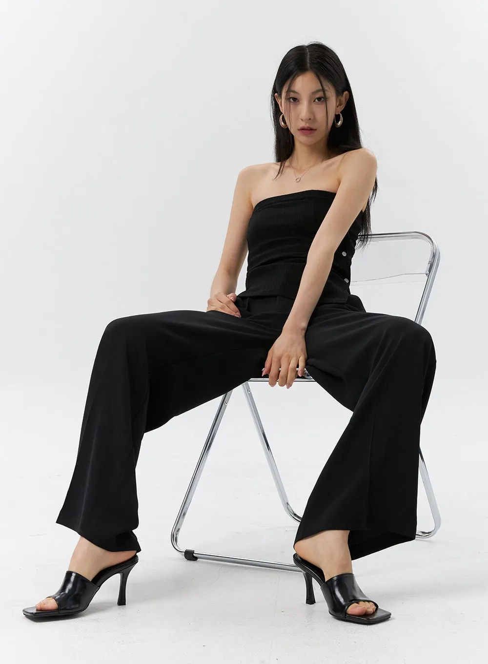 Mid-Rise Tailored Pants IL321