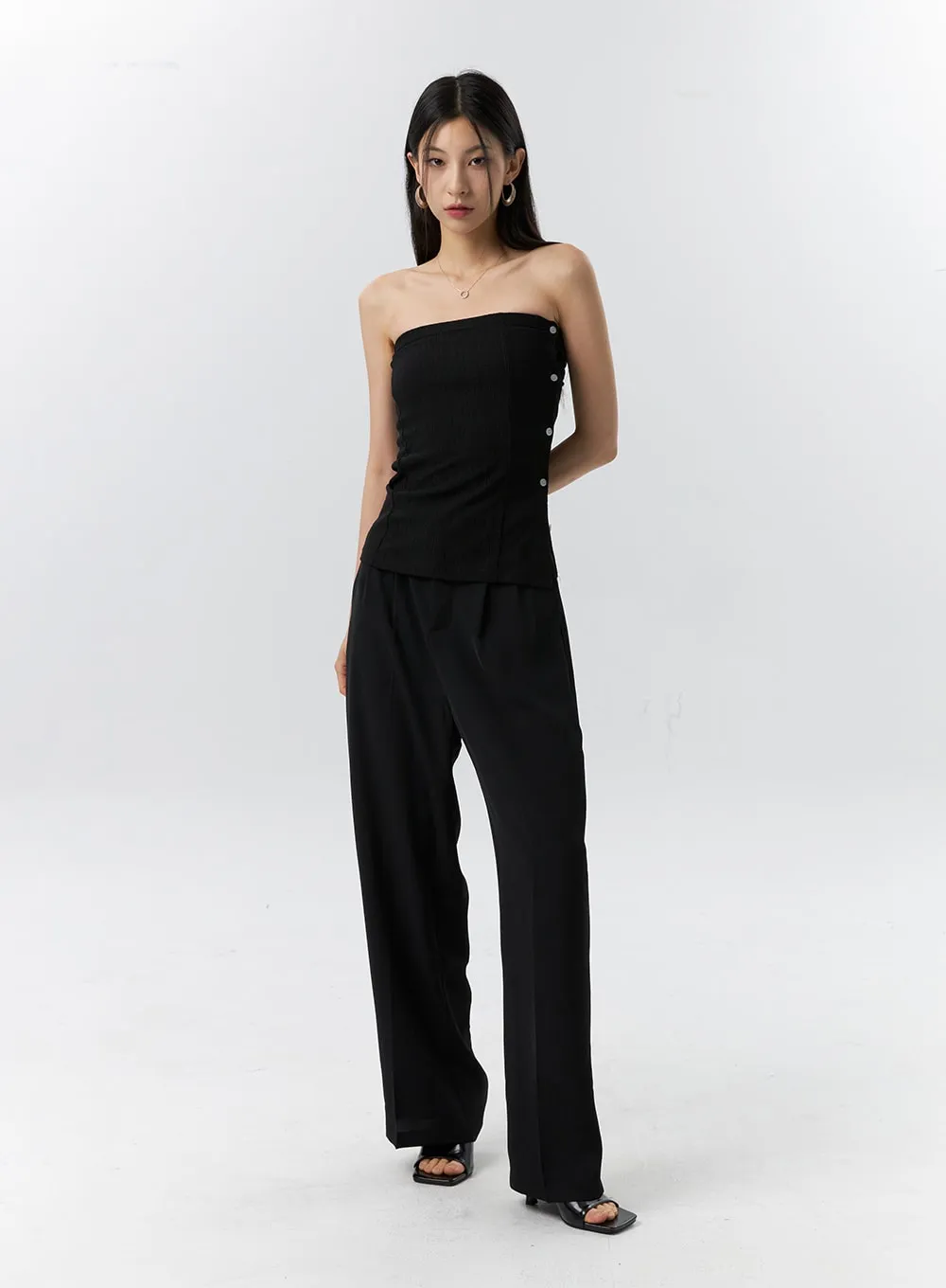Mid-Rise Tailored Pants IL321