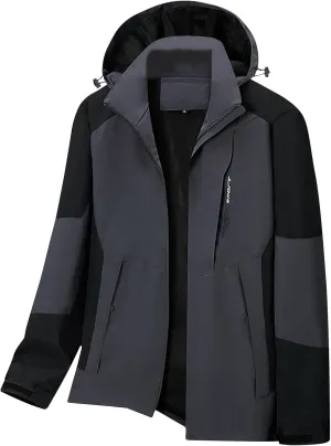 Rain Jacket for Men Waterproof Raincoat Lightweight Rain Jackets Oversized Outdoor Rain Coat Windbreaker with Hood