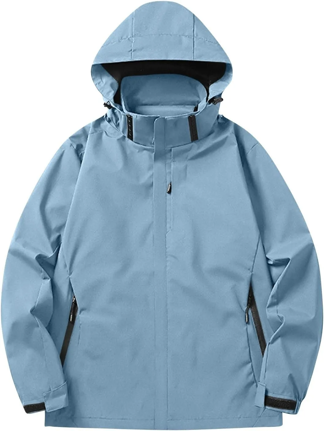 Rain Jacket Men Light Waterproof Raincoats Ponchos Sun Protective Outdoor Jacket with Hooded