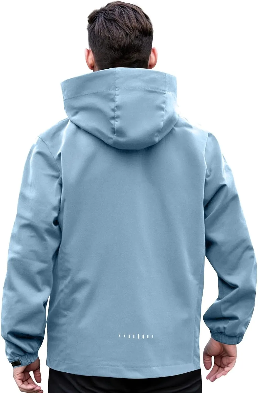 Rain Jacket Men Light Waterproof Raincoats Ponchos Sun Protective Outdoor Jacket with Hooded