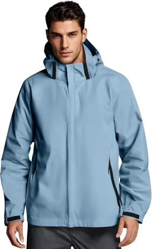 Rain Jacket Men Light Waterproof Raincoats Ponchos Sun Protective Outdoor Jacket with Hooded
