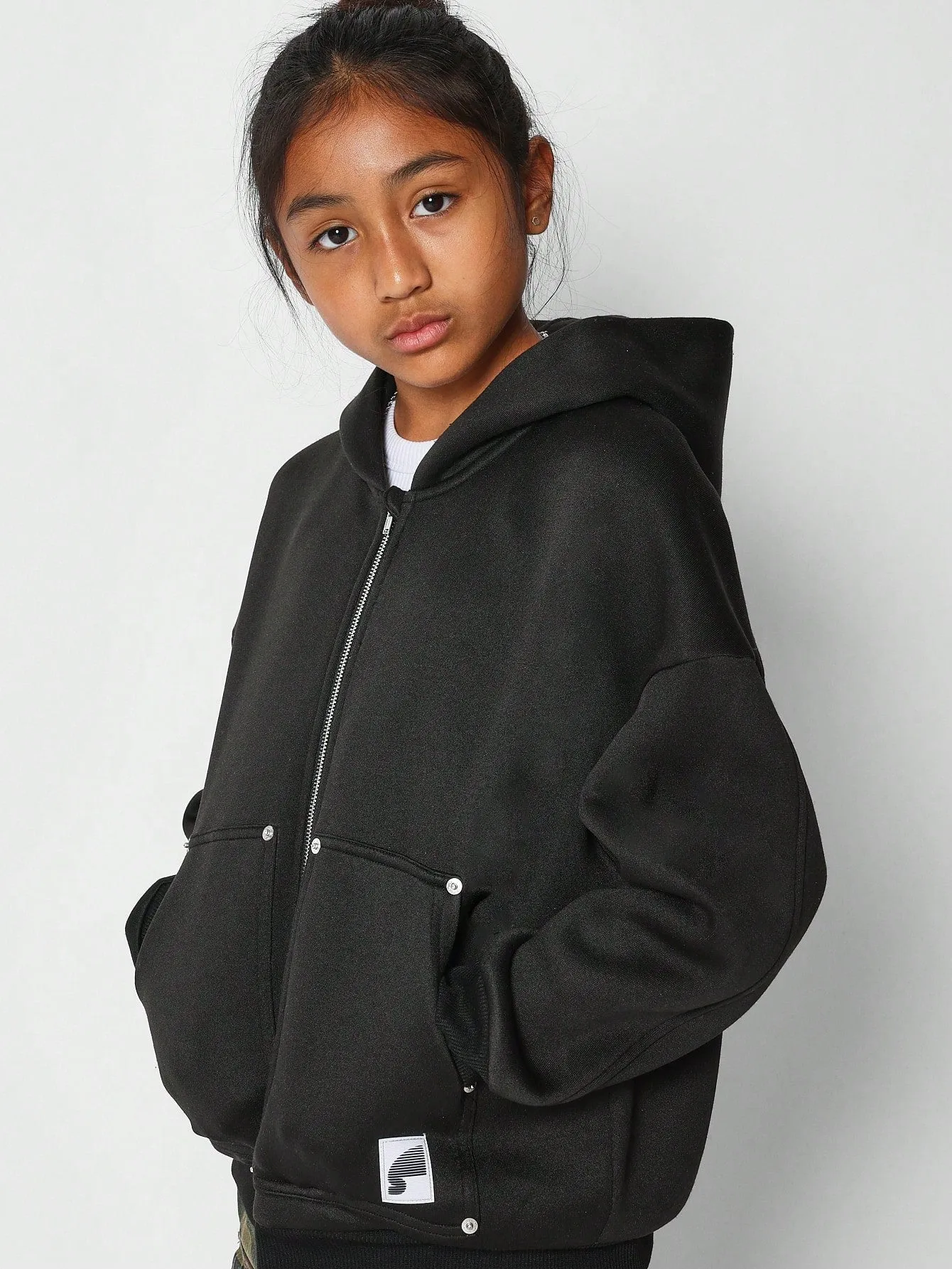 Tween Girls Comfy Regular Fit Zip Through Hoodie