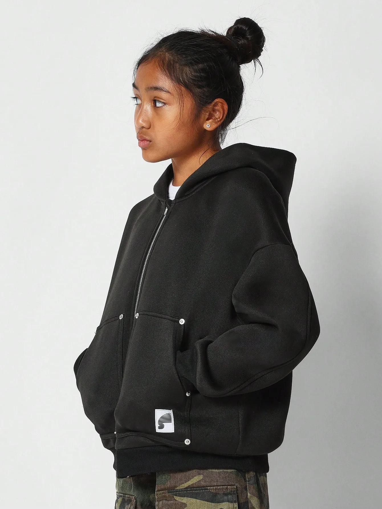 Tween Girls Comfy Regular Fit Zip Through Hoodie