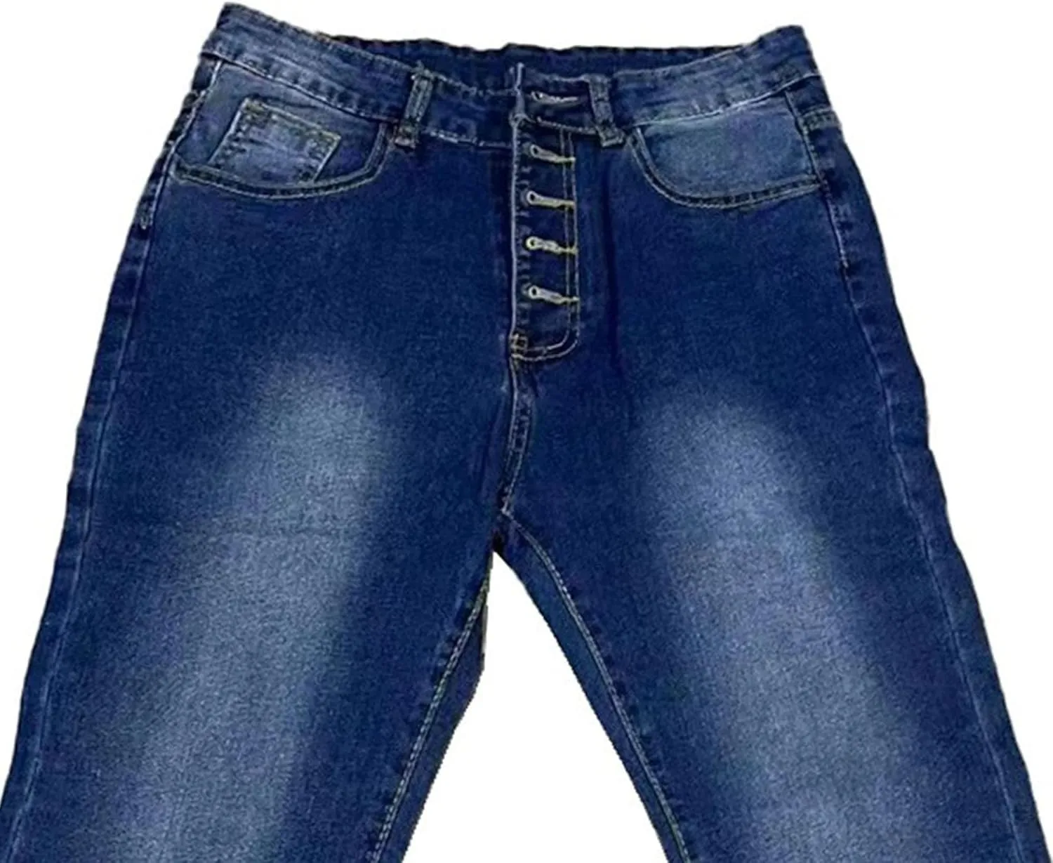 Women's Denim Stretch Thin Flared Mid Waist Pull-On Bootcut Slim Flare Jean Button Up Bell Bottom Stretch Classic
