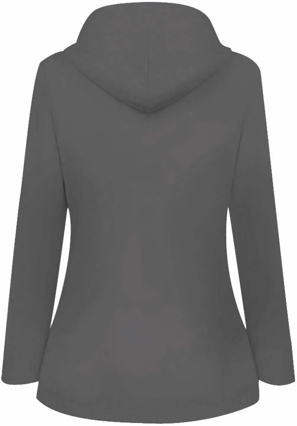 Women's Fleece Windbreakers Hooded Waterproof Warm Parka Trench Coats Plus Size Zip Up Button Outdoor Winter Jacket